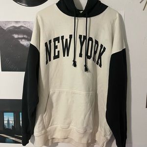 brandy neville colorblock new york hoodie oversized